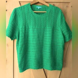 Pretty and Demure Draper James Cotton Eyelet SS Sweater